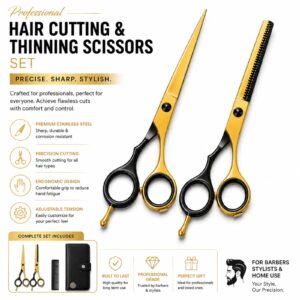 Barber Hair Cutting & Thinning Scissors